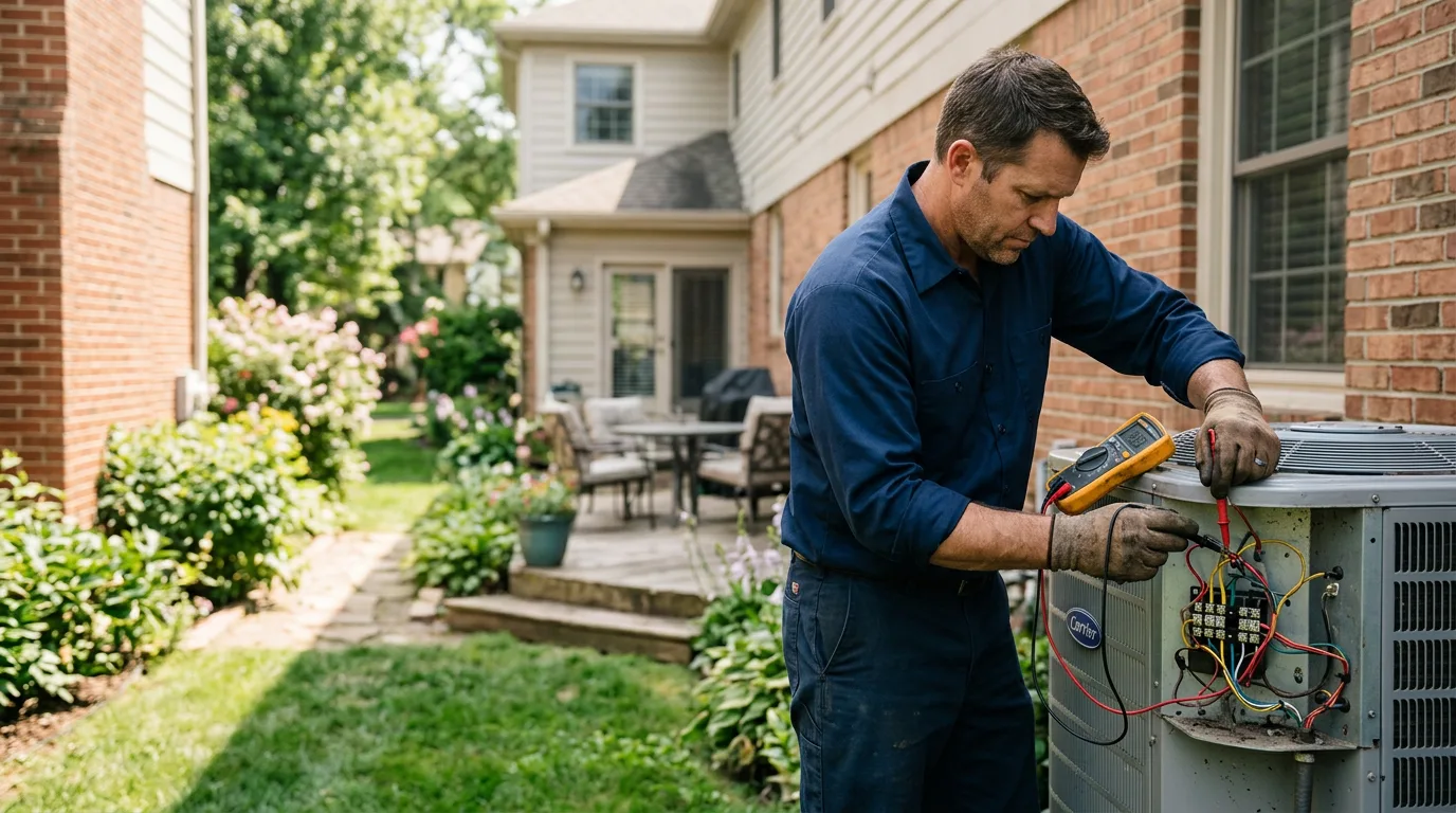 HVAC technician working near Rangely, CO